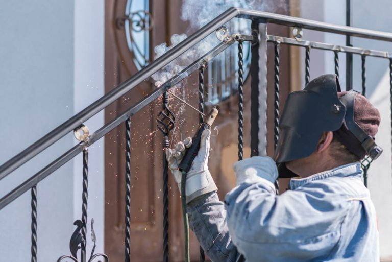 Welding a wrought iron railing